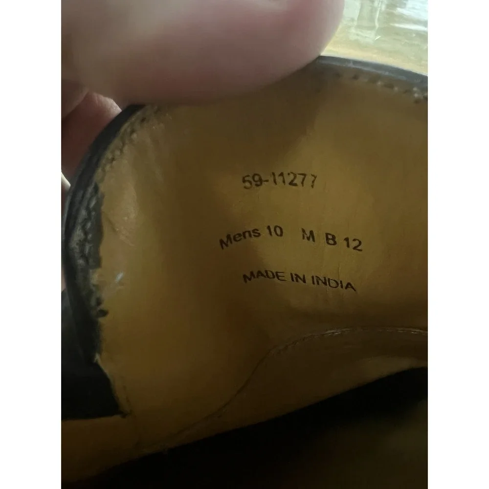 Johnston & Murphy‎ Penny Loafers Size 10 Mens Black Leather Dress Shoes 59-11277